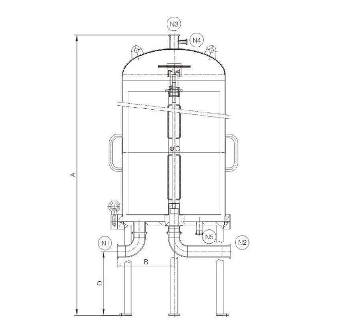 Darlly Filtration Equipment S304/316L Stainless Steel Sanitary Depth Stack Disc Filter Housing for Lenticular Filter Water Treatment